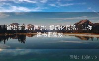 微密圈读完再讲:提纲化段落,让你读书更高效